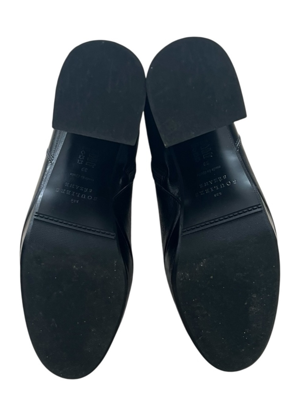 Sezane Cassie High Boots Smooth Black FR 39 / US 8 - Picture 7 of 8